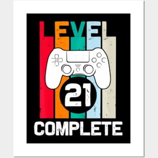 Level 21 Complete 21st Birthday  for Him Video Posters and Art